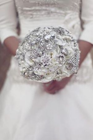Crystal silver vintage style wedding bouquet.jpg